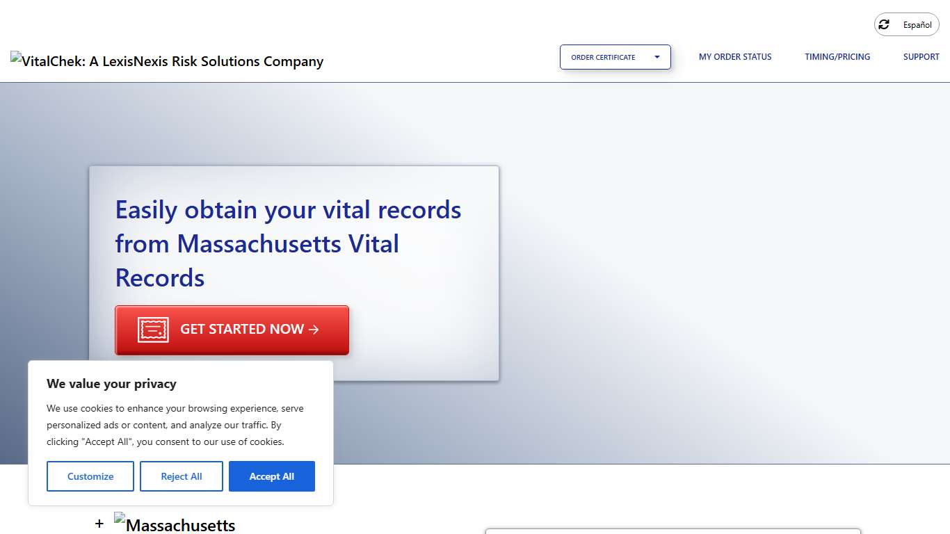 Massachusetts Vital Records (MA) | Order Certificates - VitalChek